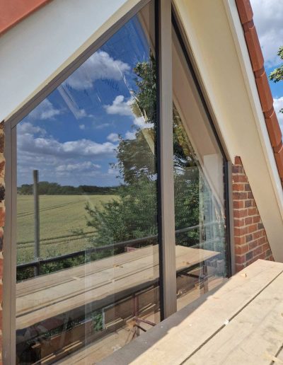 double storey extension window view