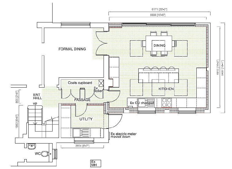 Garage conversion floorplan