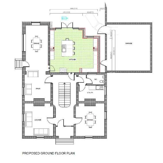 Single storey infill extension brief Single storey extension floor plan
